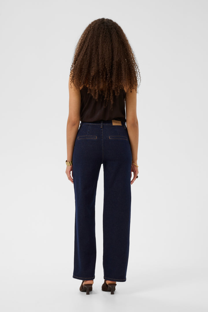 Jeans coupe droite Visti - Taille mi-haute en denim extensible**