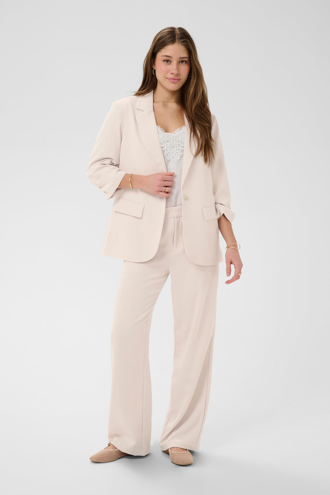Cocamia Suit-Style Trousers - Straight Leg and Mid-Rise