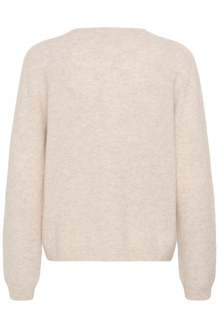 Pull en laine naturelle Mela - Col rond et coupe régulière