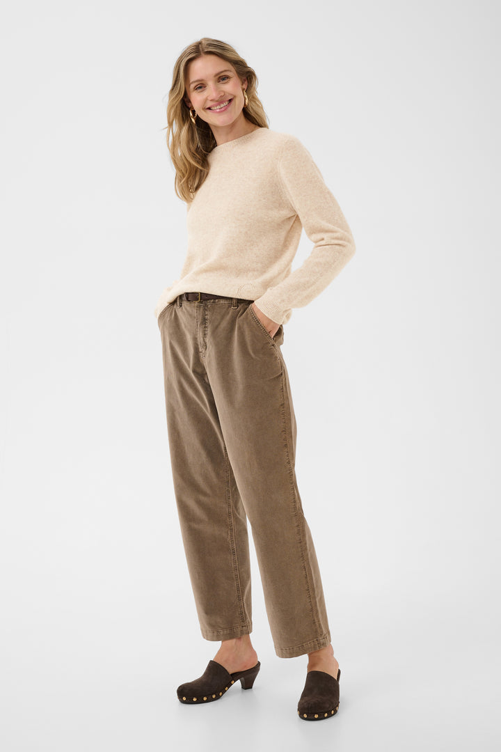 Pull en laine naturelle Mela - Col rond et coupe régulière