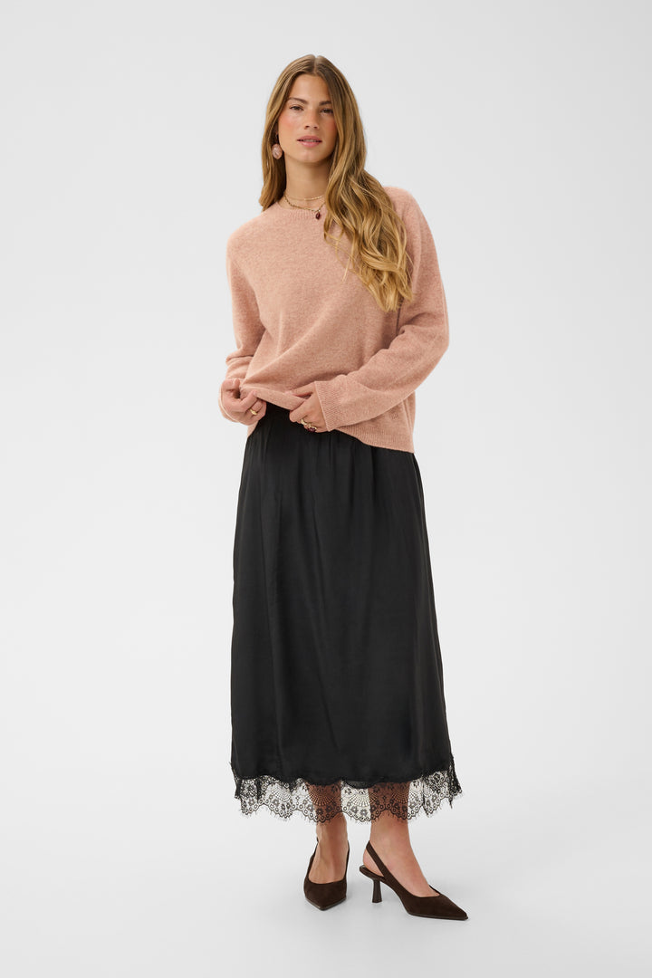 Pull en laine naturelle Mela - Col rond et coupe régulière