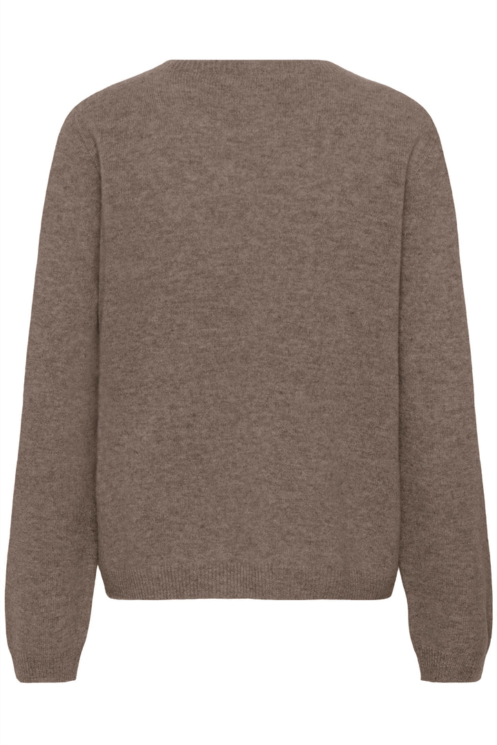 Pull en laine naturelle Mela - Col rond et coupe régulière