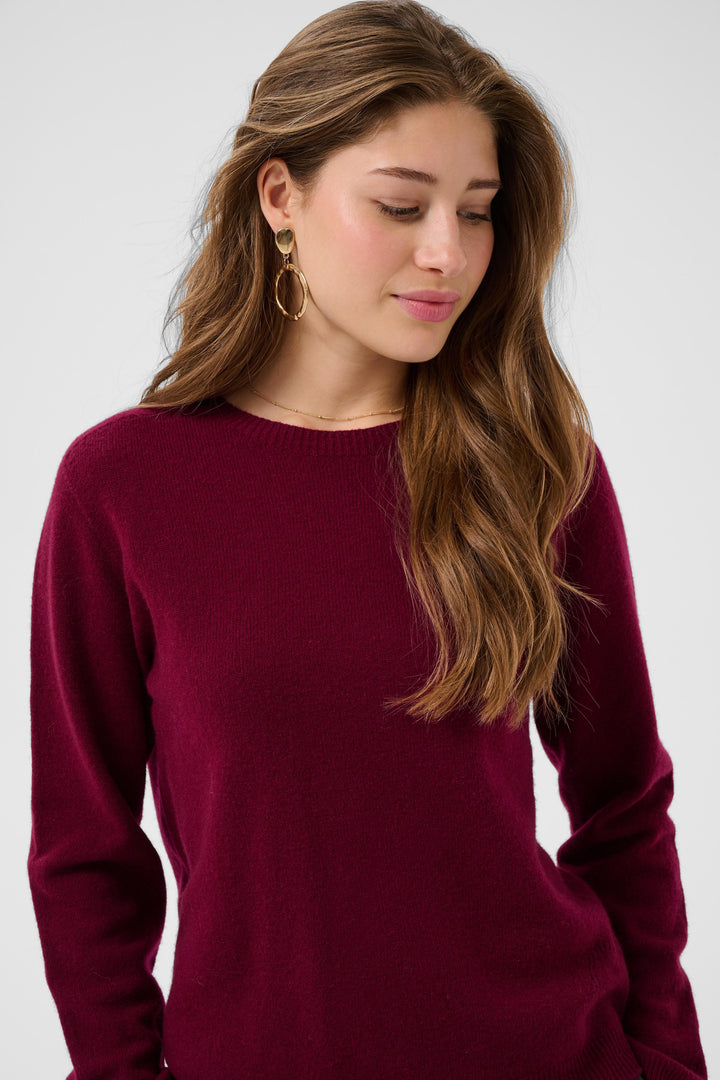 Pull en laine naturelle Mela - Col rond et coupe régulière