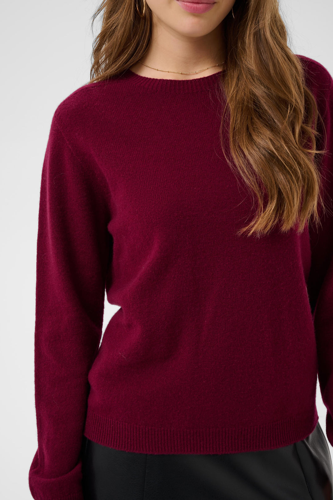Pull en laine naturelle Mela - Col rond et coupe régulière