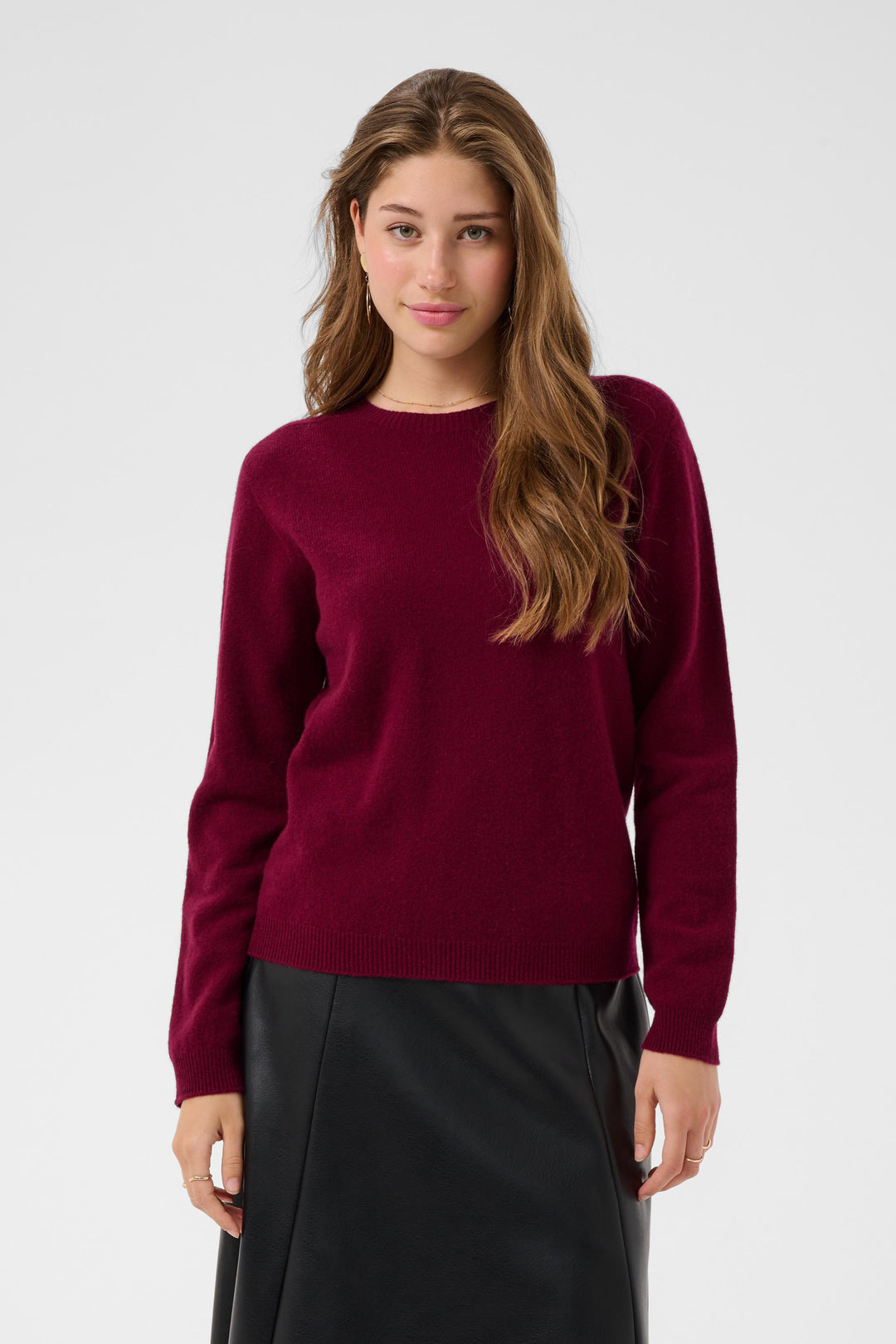 Pull en laine naturelle Mela - Col rond et coupe régulière