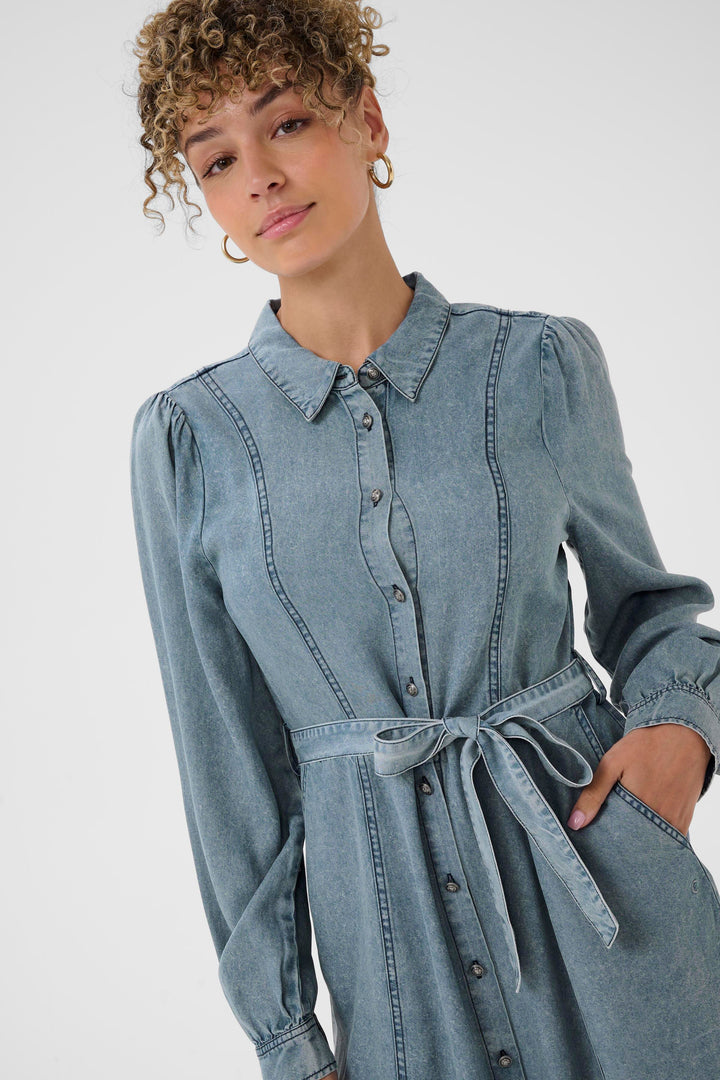 Robe chemise denim Ellie