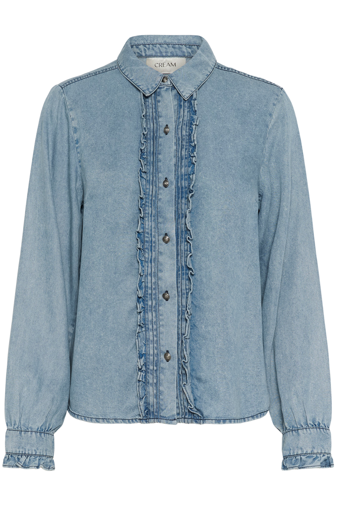 Chemise en denim de lyocell avec volants Ellie
