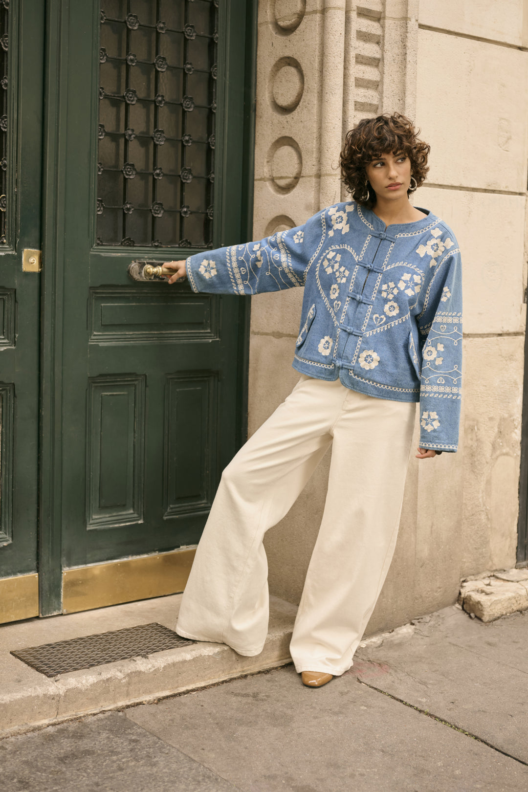 Pantalon taille haute Visti - Denim extensible