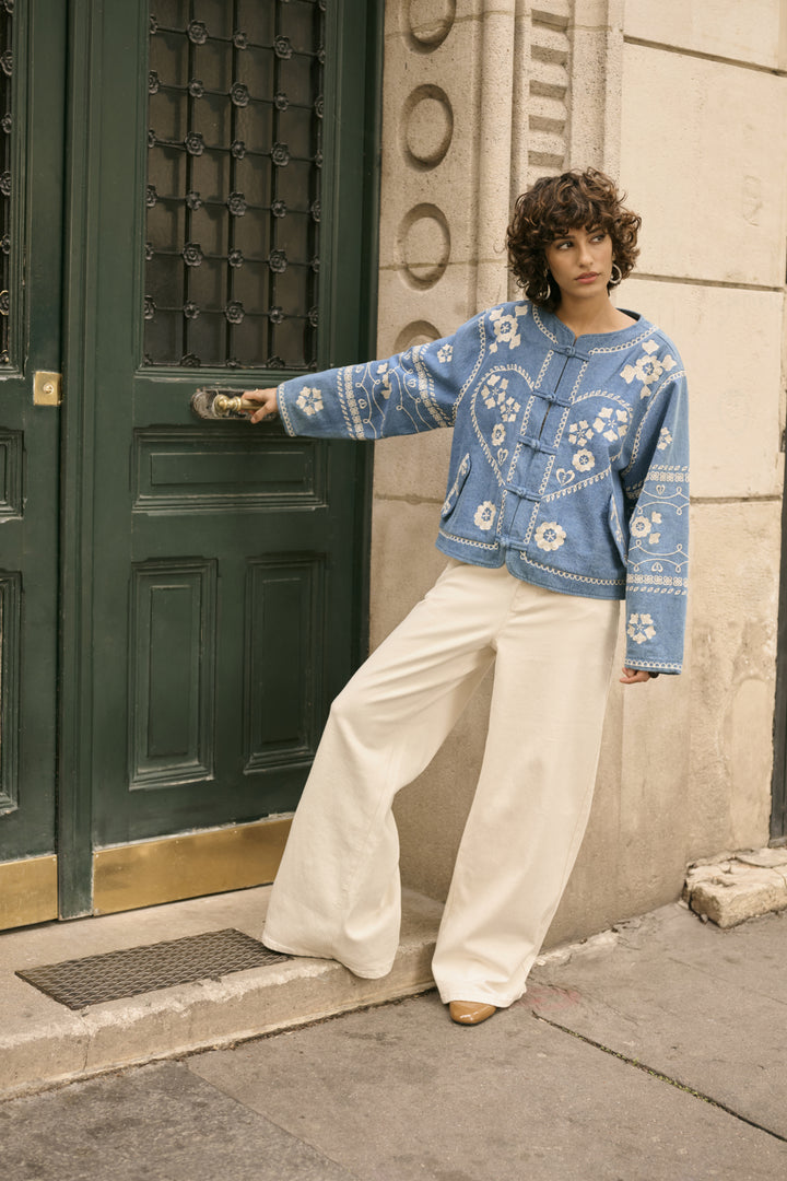 Pantalon taille haute Visti - Denim extensible
