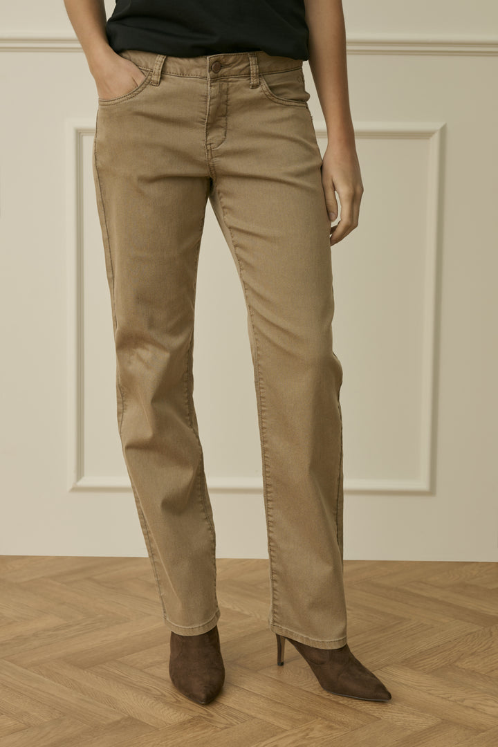 Sophia mid-rise stretch cotton trousers - Coco Fit classic cut