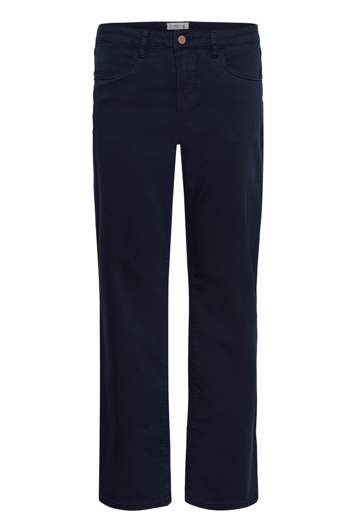 Pantalon taille mi-haute en coton extensible Sophia - Coupe classique Coco Fit