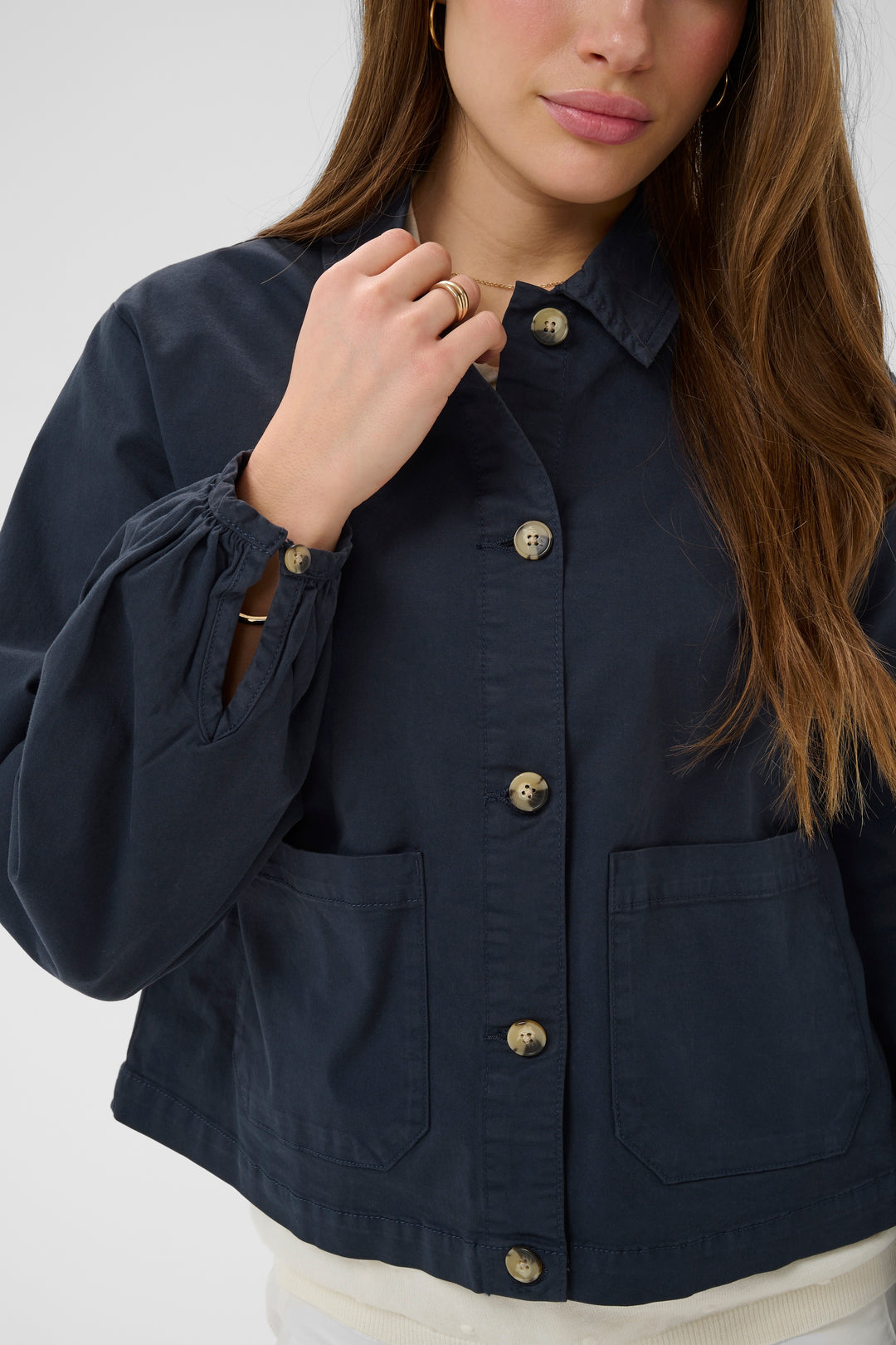 Veste décontractée Berta - Coton extensible et coupe droite