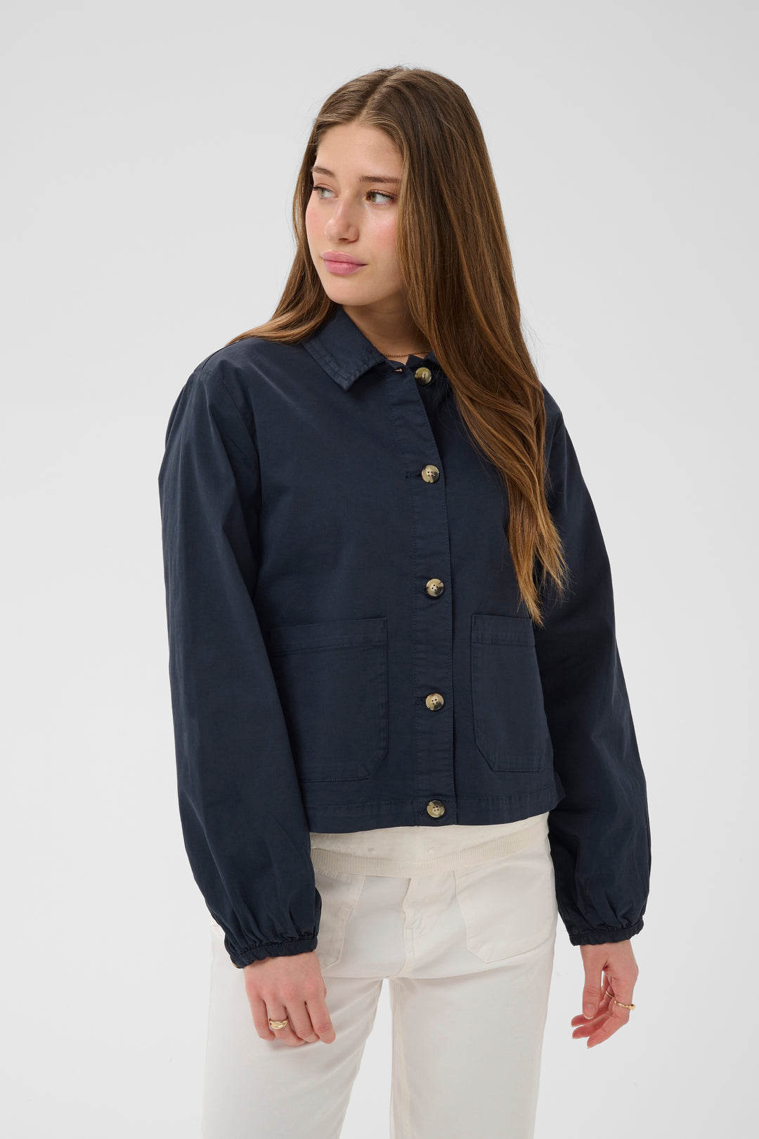 Veste décontractée Berta - Coton extensible et coupe droite