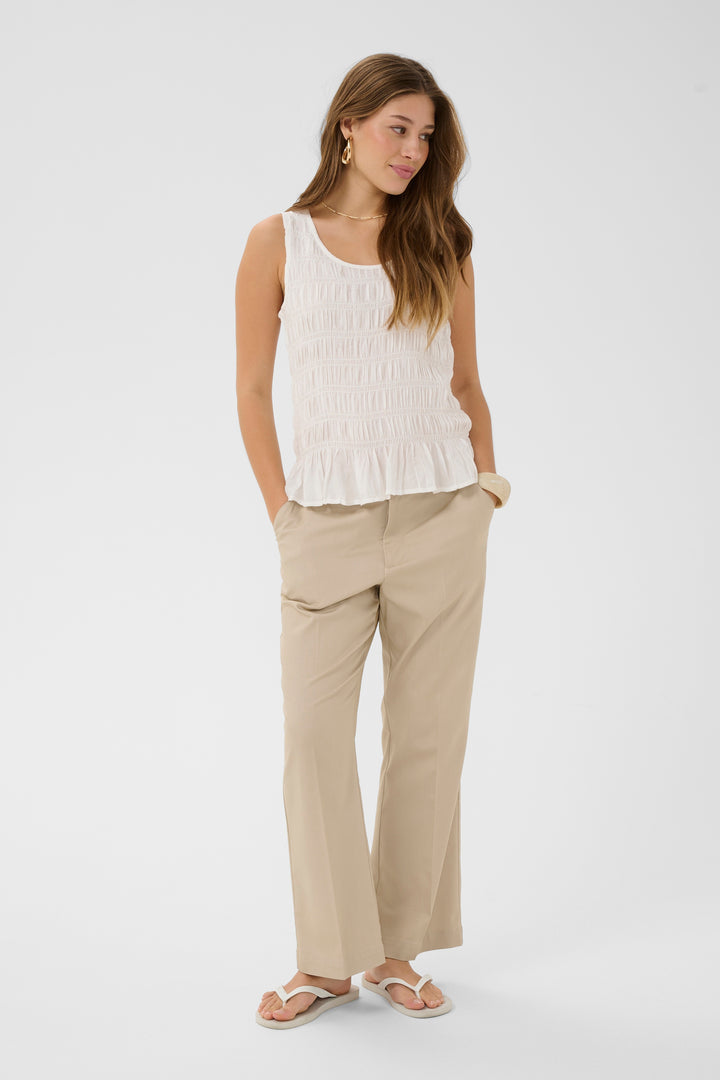 Blouse texturé sans manches Henva - Viscose LENZING™ ECOVERO™