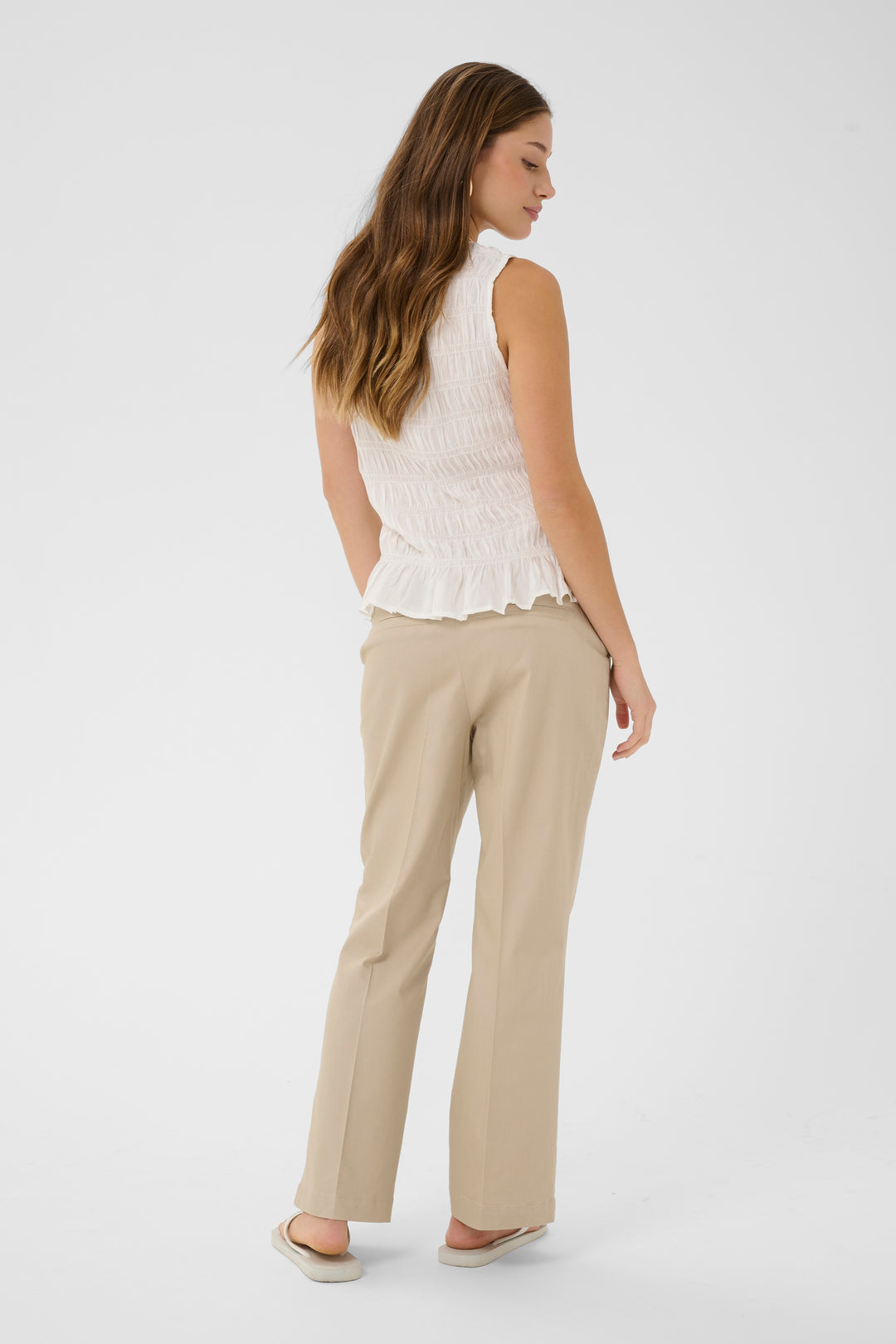 Blouse texturé sans manches Henva - Viscose LENZING™ ECOVERO™