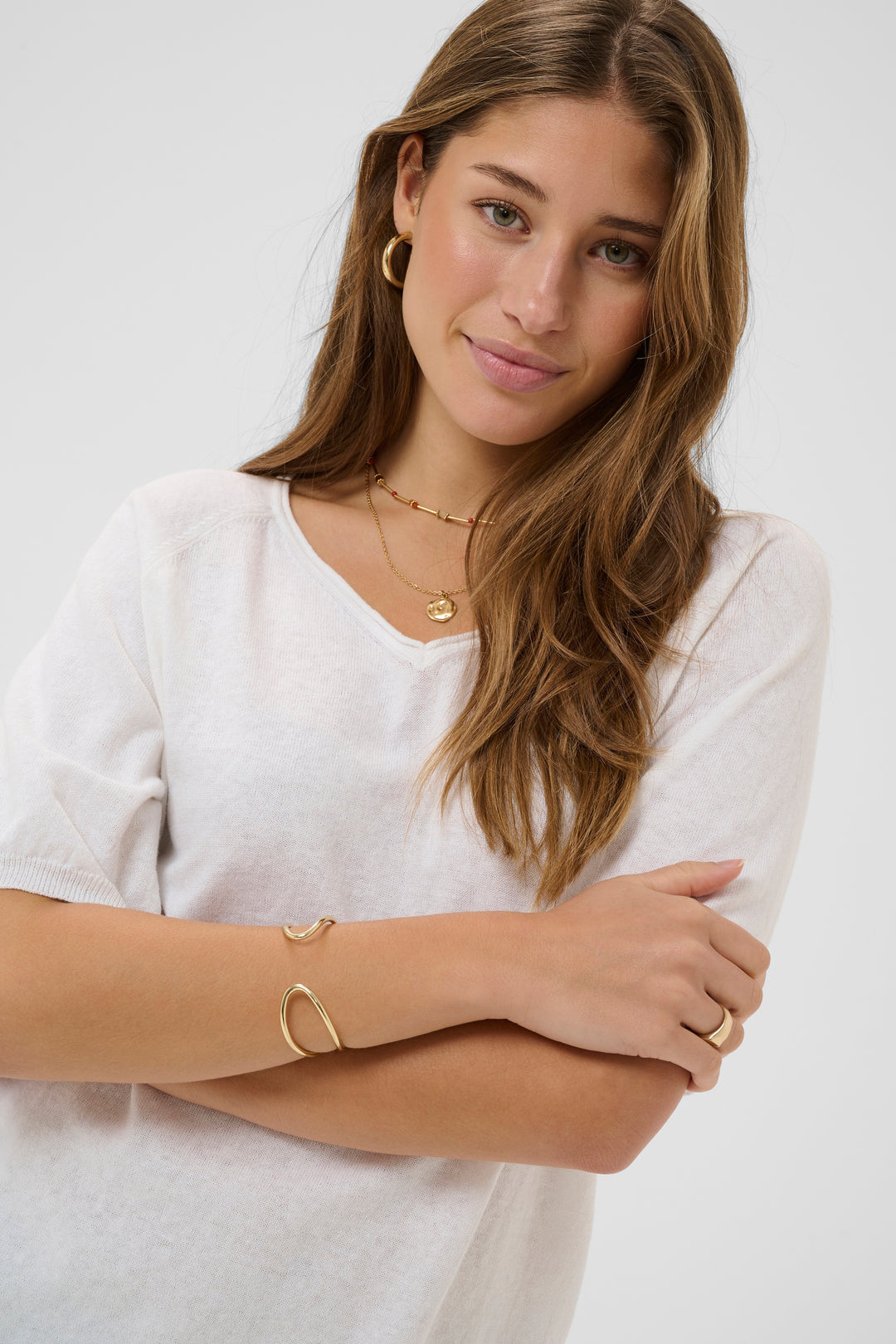 Pull tricoté à coupe ample Romane – Coton et lin