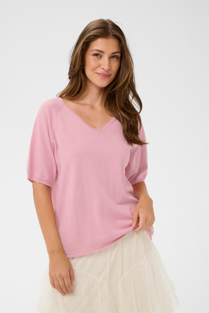 Pull tricoté à coupe ample Romane – Coton et lin