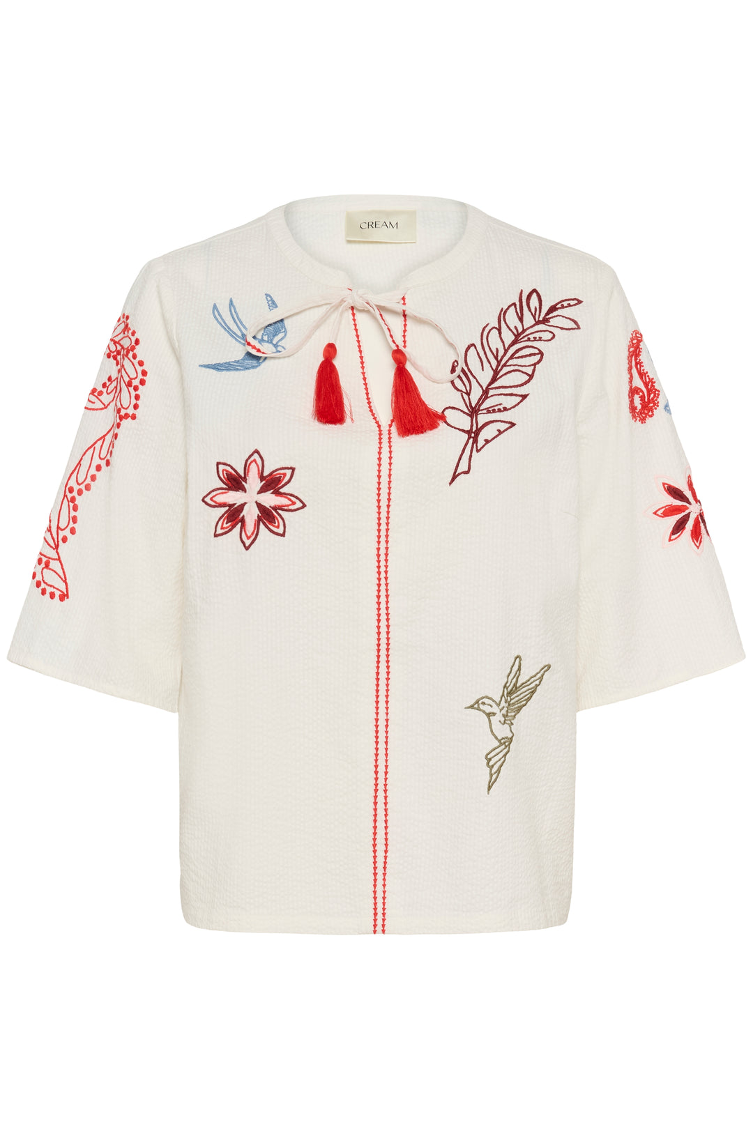 Blouse brodée en coton Rosetta - Détails artisanaux