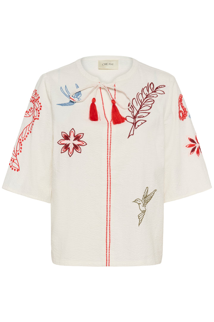 Blouse brodée en coton Rosetta - Détails artisanaux