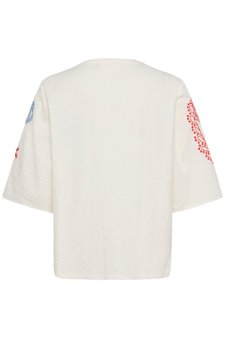 Blouse brodée en coton Rosetta - Détails artisanaux