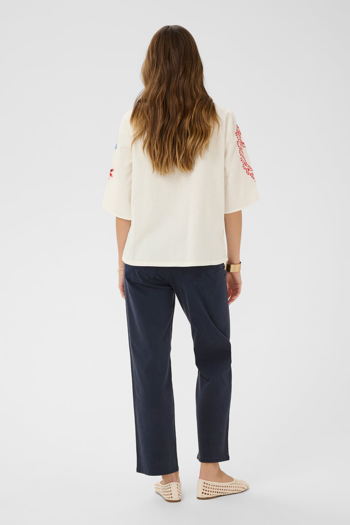 Blouse brodée en coton Rosetta - Détails artisanaux