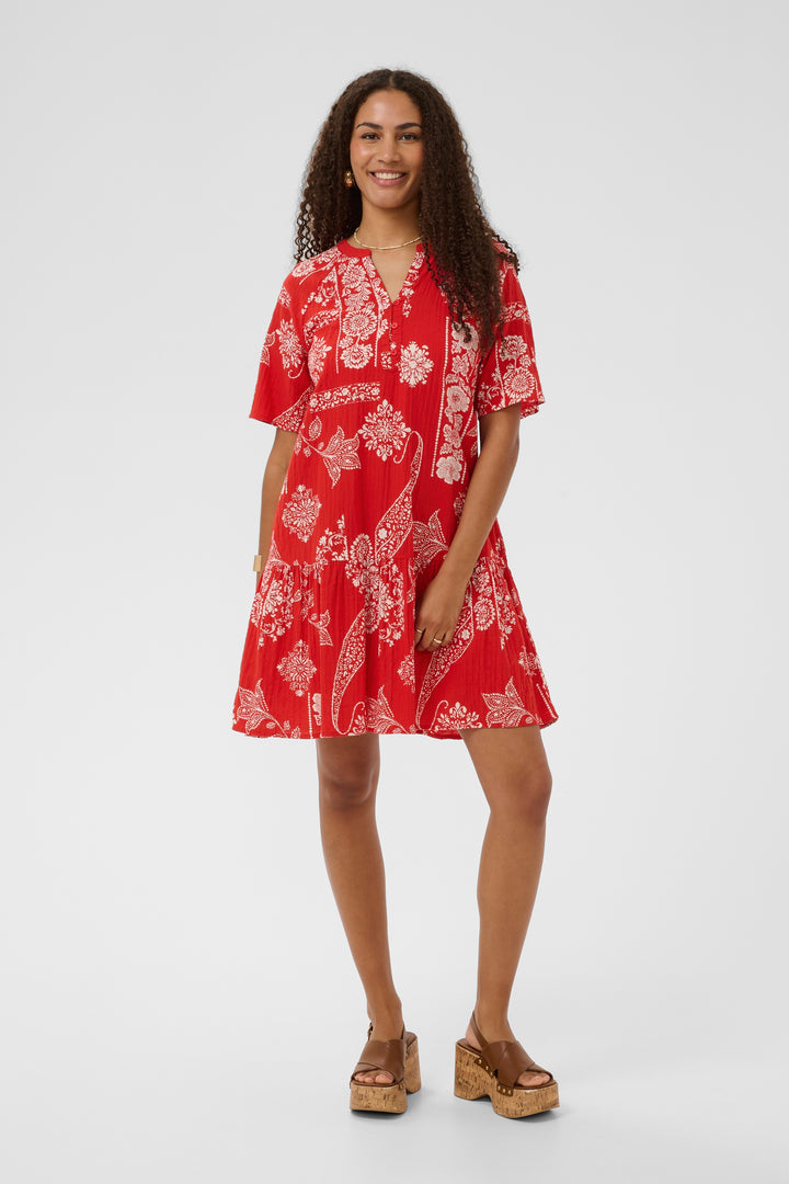 Gianna cotton print dress - Natural drape