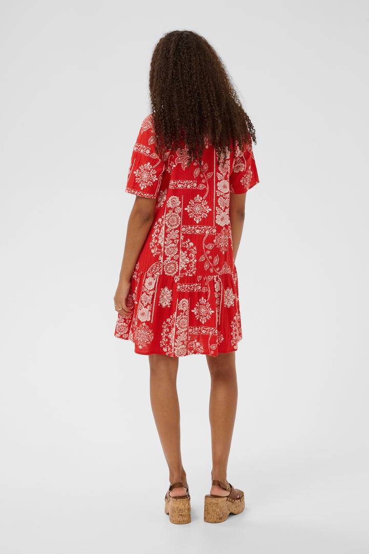 Gianna cotton print dress - Natural drape