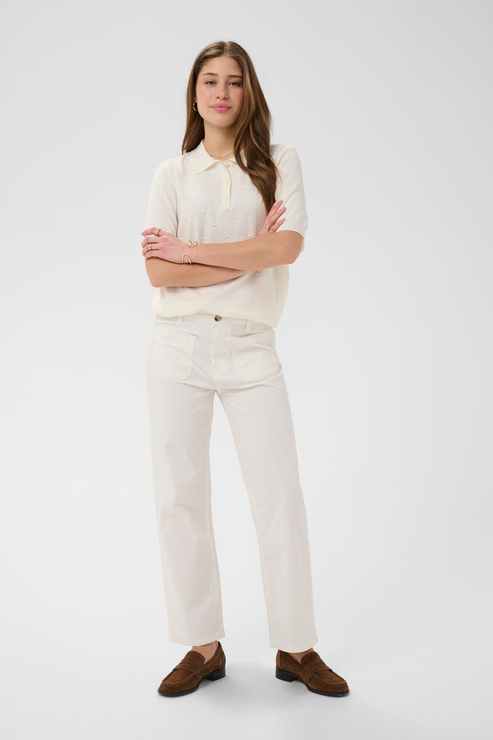 7/8 Berta Trousers - Audrey Fit - Stretch Cotton and High Waist