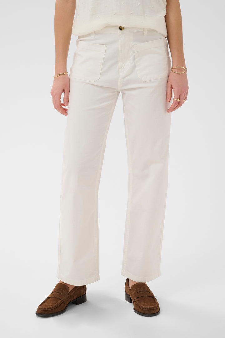 7/8 Berta Trousers - Audrey Fit - Stretch Cotton and High Waist