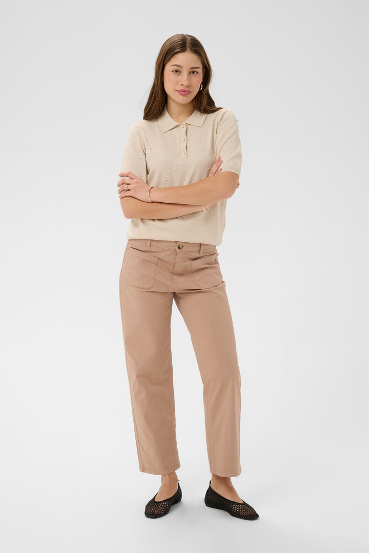 7/8 Berta Trousers - Audrey Fit - Stretch Cotton and High Waist