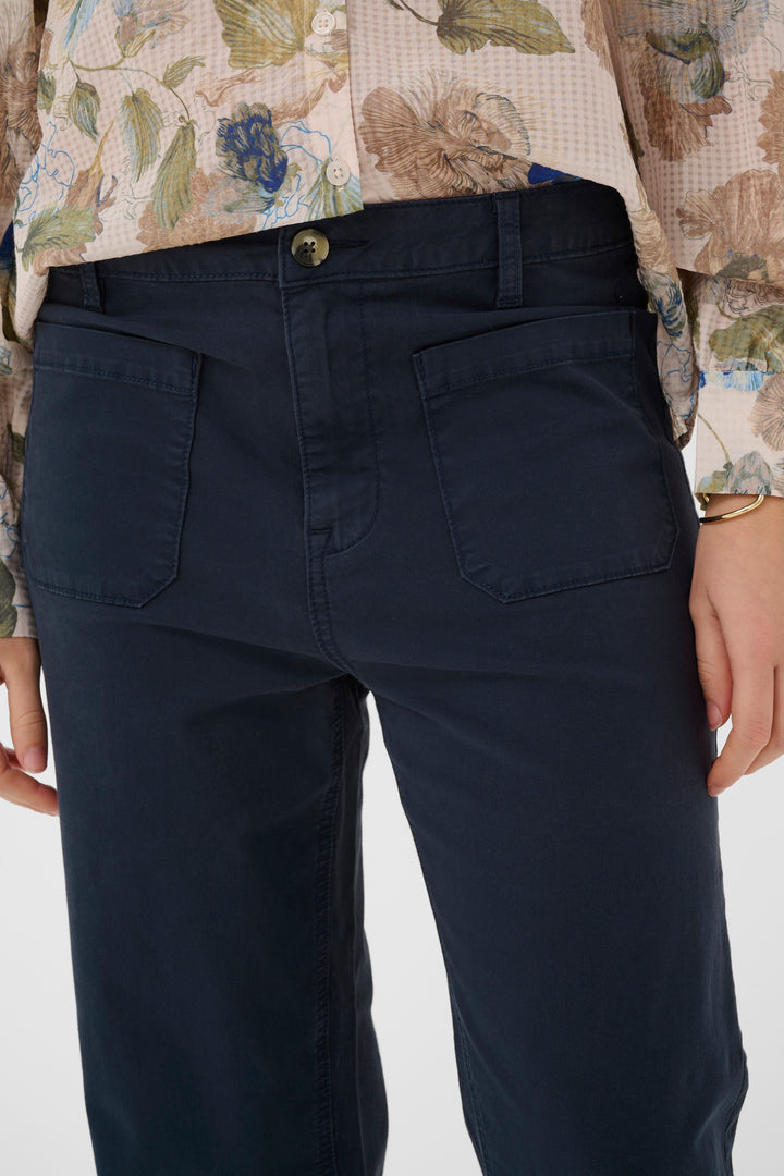 7/8 Berta Trousers - Audrey Fit - Stretch Cotton and High Waist