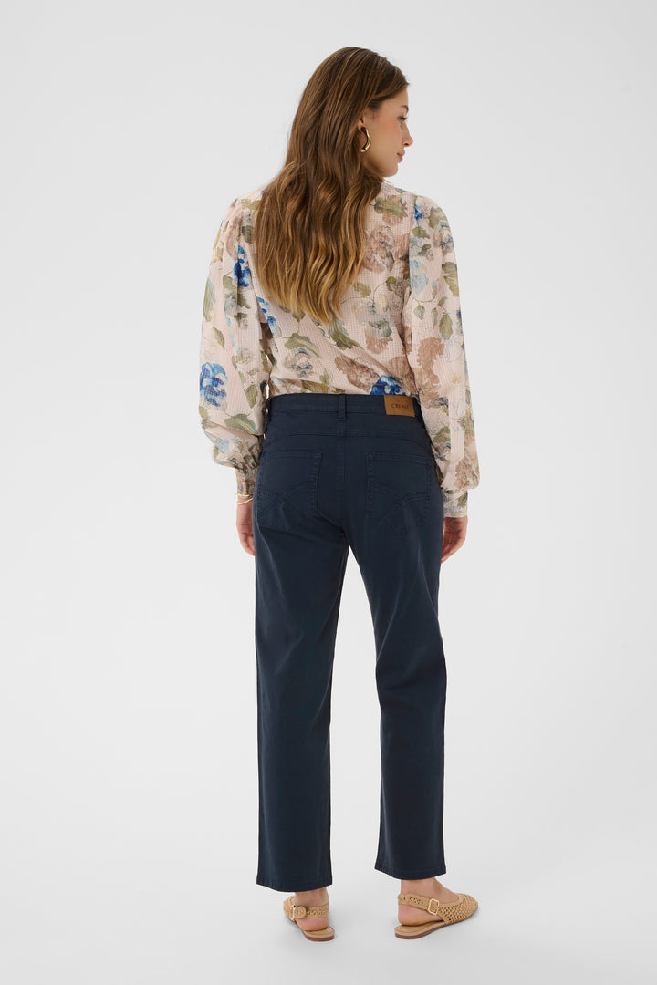 7/8 Berta Trousers - Audrey Fit - Stretch Cotton and High Waist