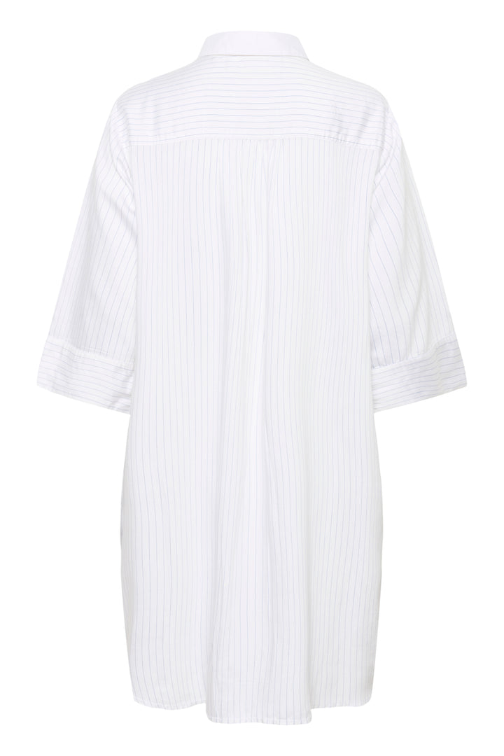 Silje striped shirt dress - Delicate print