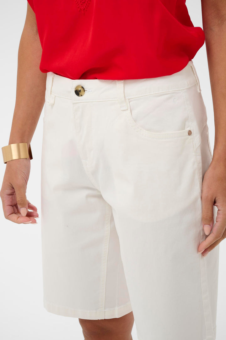 Short ajusté en coton extensible Berta - Coupe droite structurée CocoFit