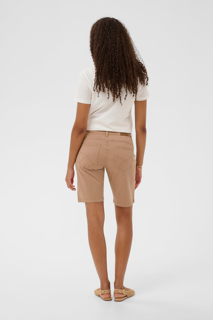Short ajusté en coton extensible Berta - Coupe droite structurée CocoFit
