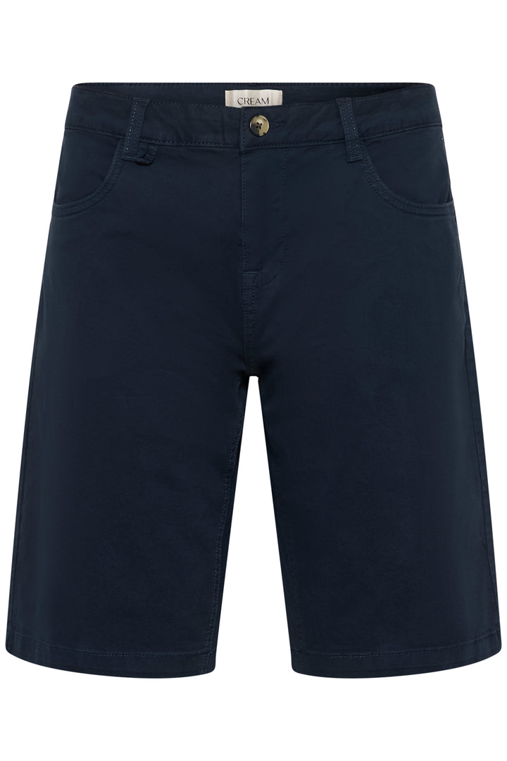 Short ajusté en coton extensible Berta - Coupe droite structurée CocoFit