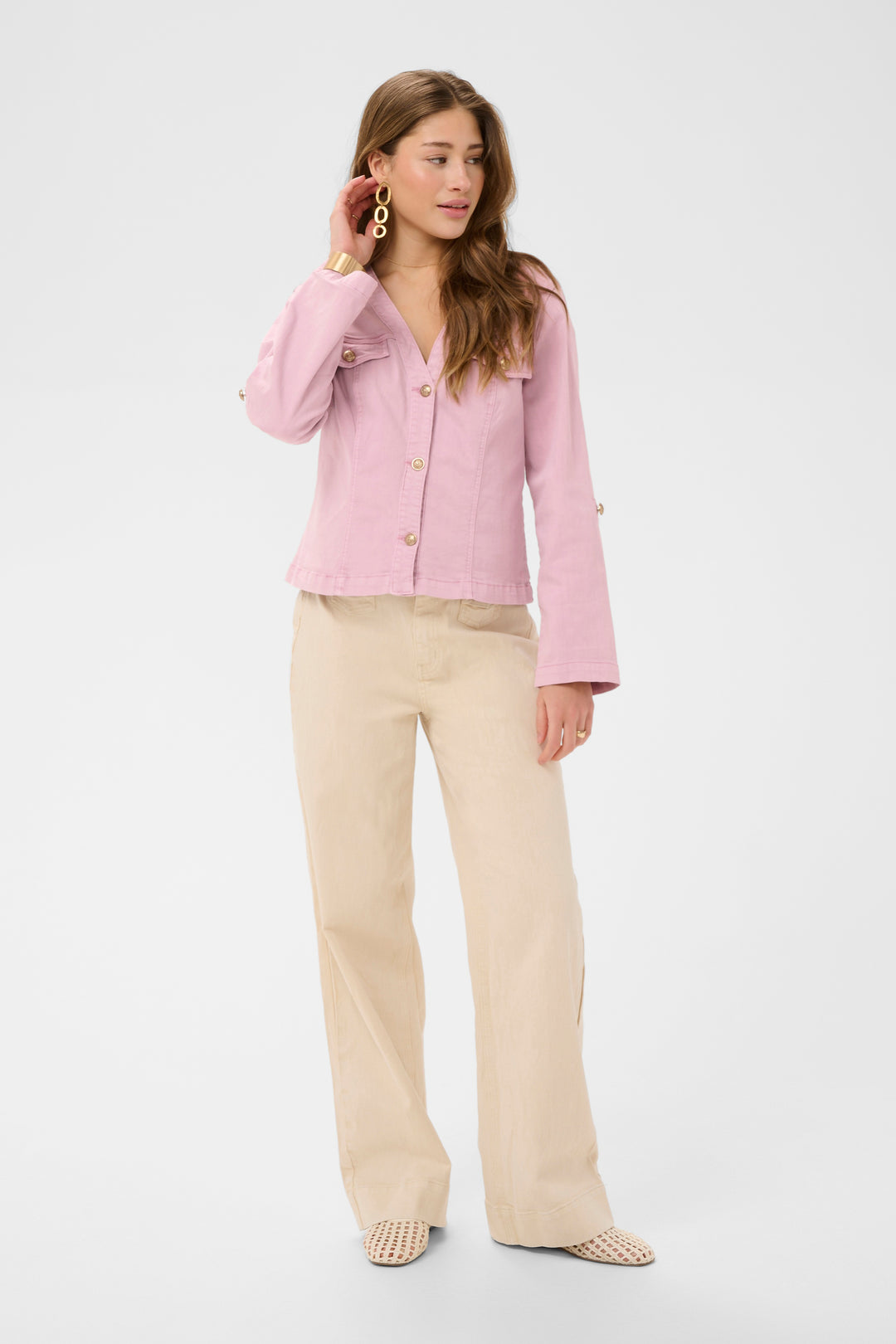 Veste mi-saison boutonnée Visti - Mélange coton et lyocell