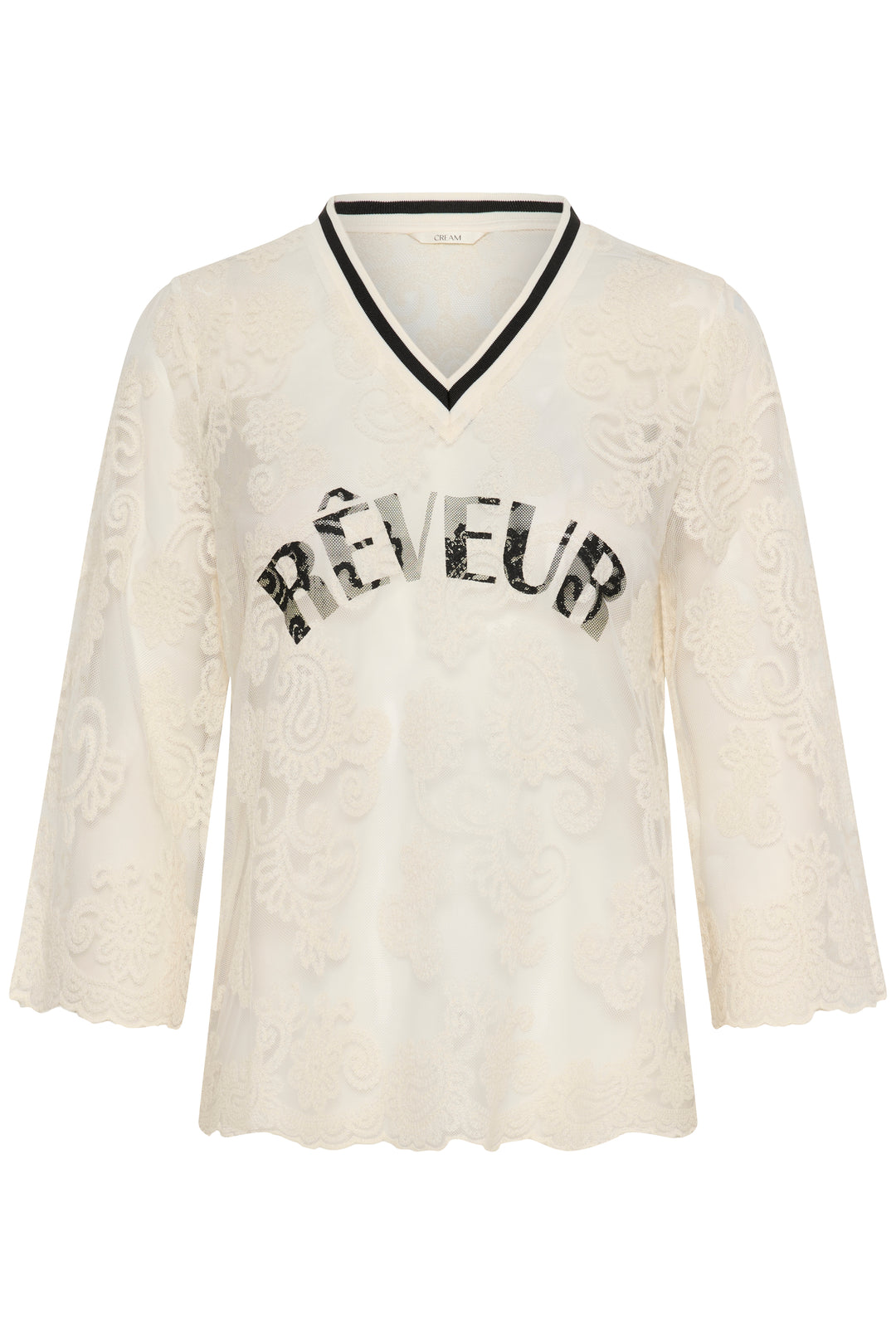 Blouse en dentelle légère Mira - Manches longues