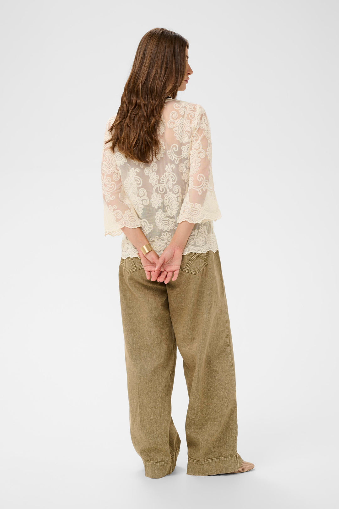 Blouse en dentelle légère Mira - Manches longues