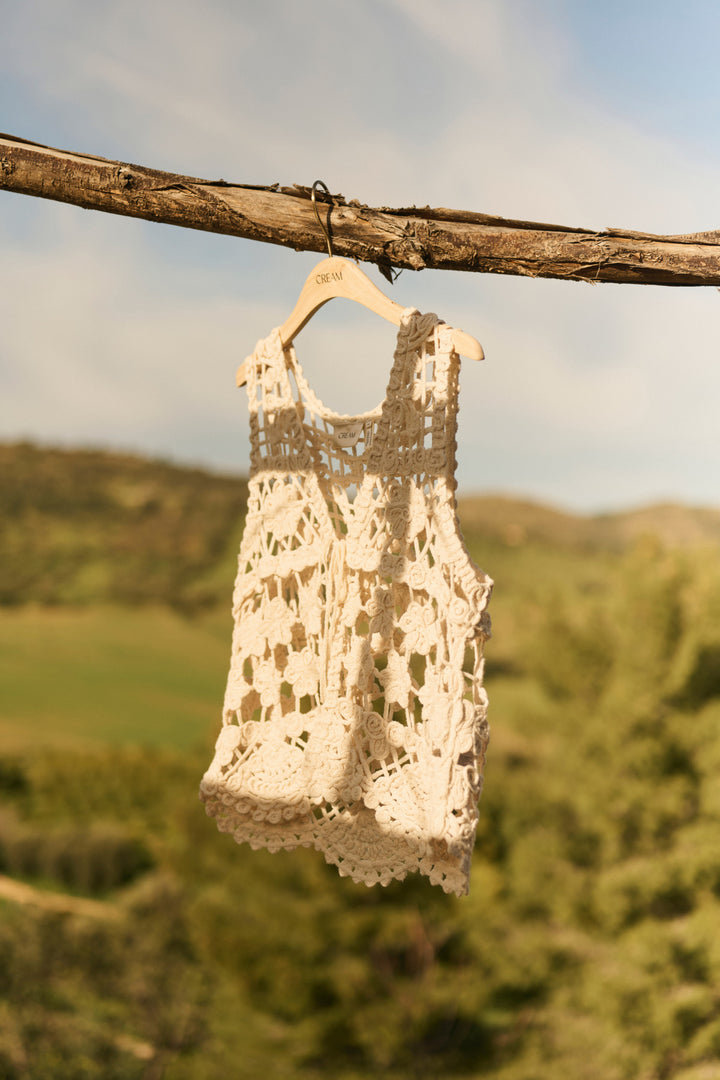 Lotu lightweight openwork lace cardigan - Pure cotton