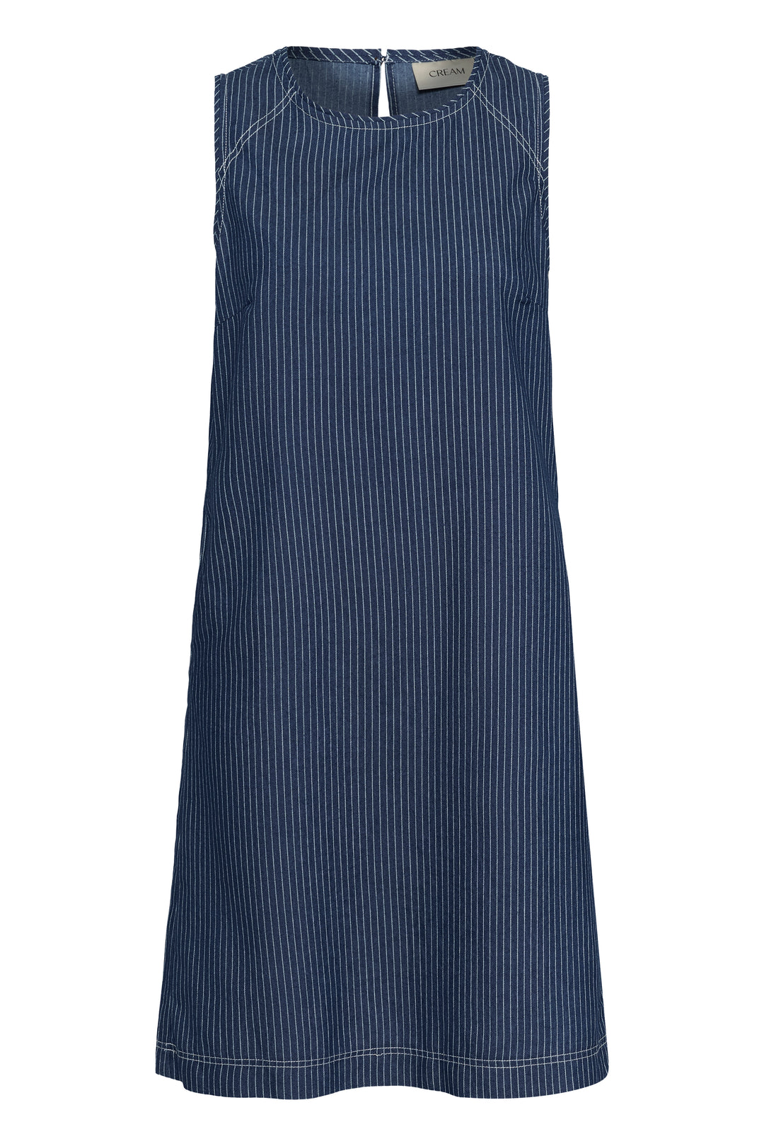 Robe à rayures verticales sans manches Agate - Coupe droite