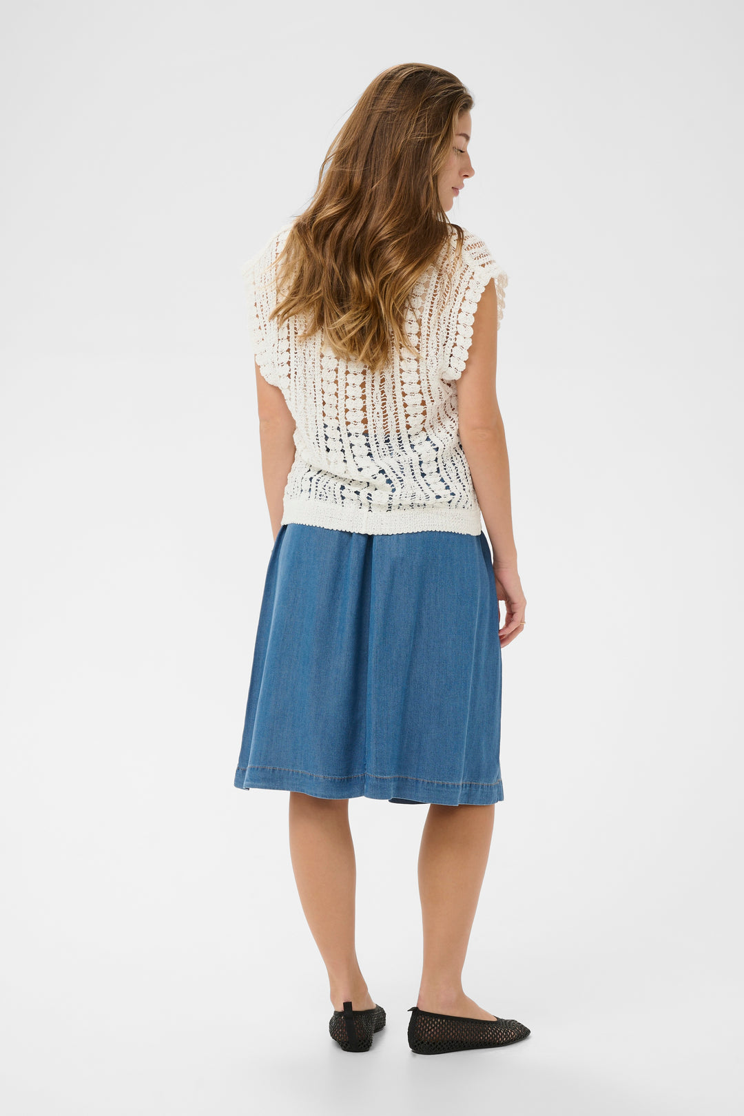 Pull en maille Tilda – Coupe droite en coton mélangé