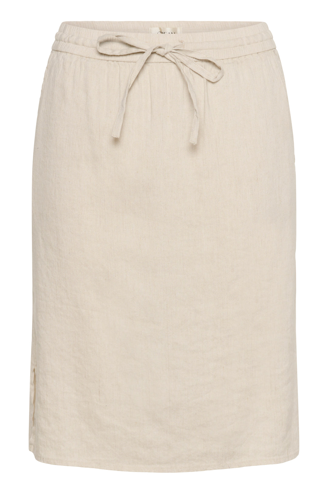 Jupe droite à taille élastique June - Lin et viscose