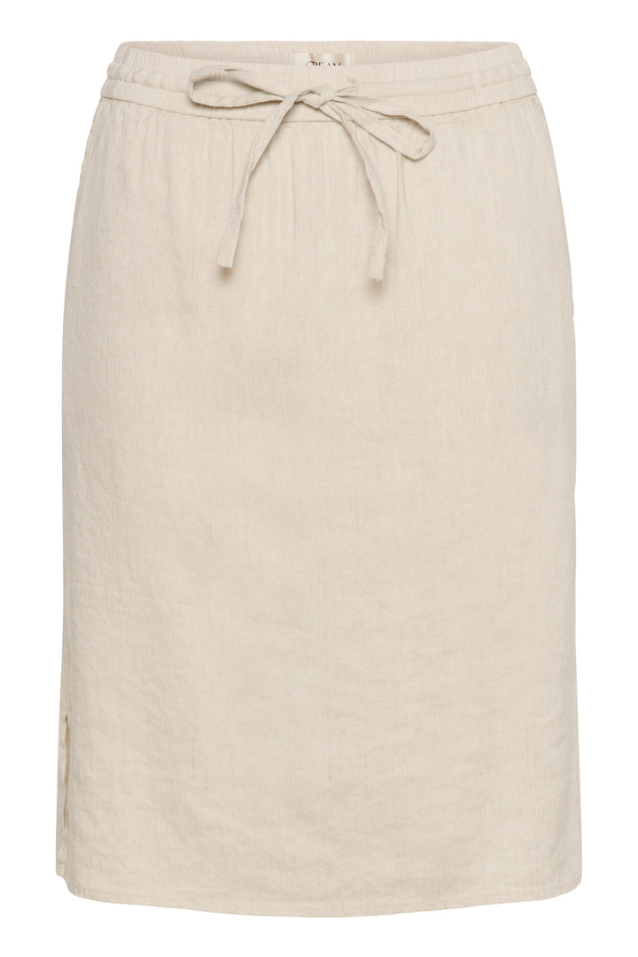 Jupe droite à taille élastique June - Lin et viscose