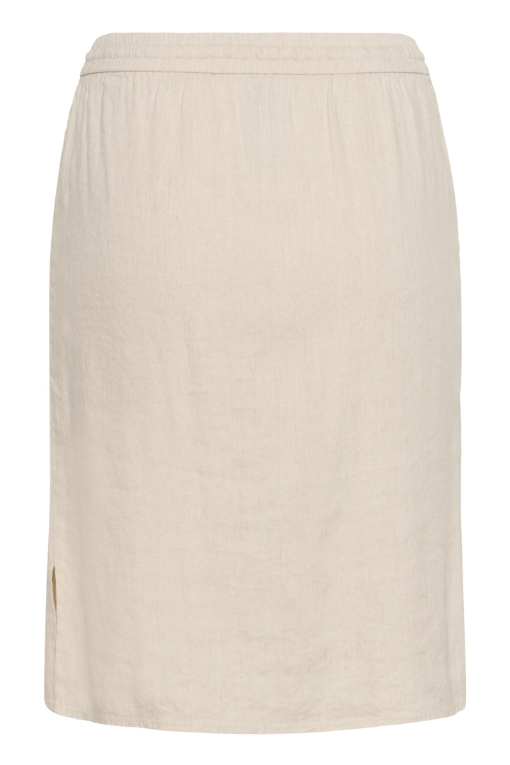 Jupe droite à taille élastique June - Lin et viscose