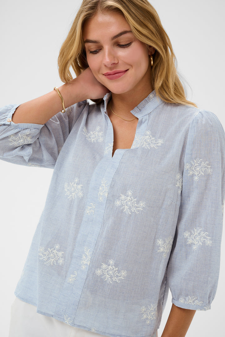 Blouse en pur coton Korey - Broderies délicates