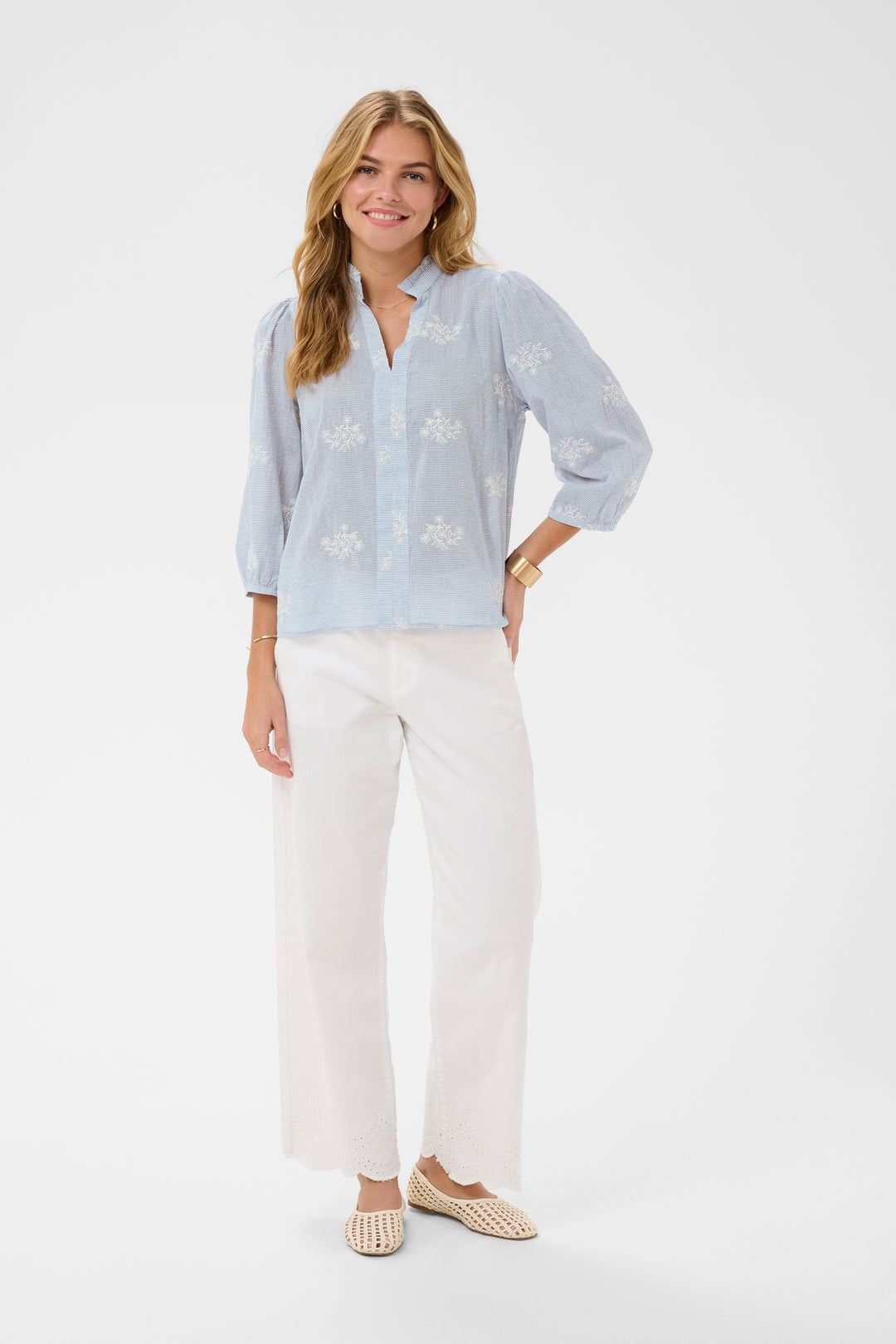 Blouse en pur coton Korey - Broderies délicates