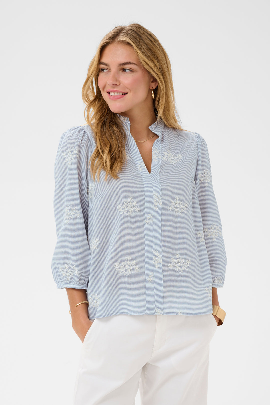 Blouse en pur coton Korey - Broderies délicates