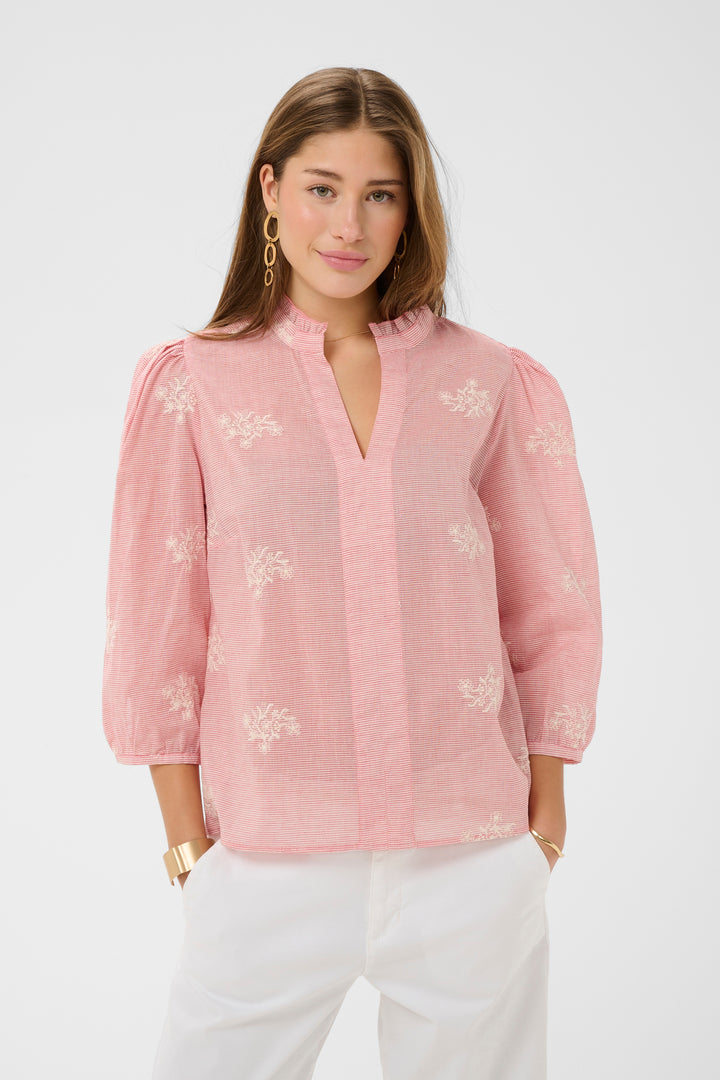 Blouse légère en coton brodé Korey