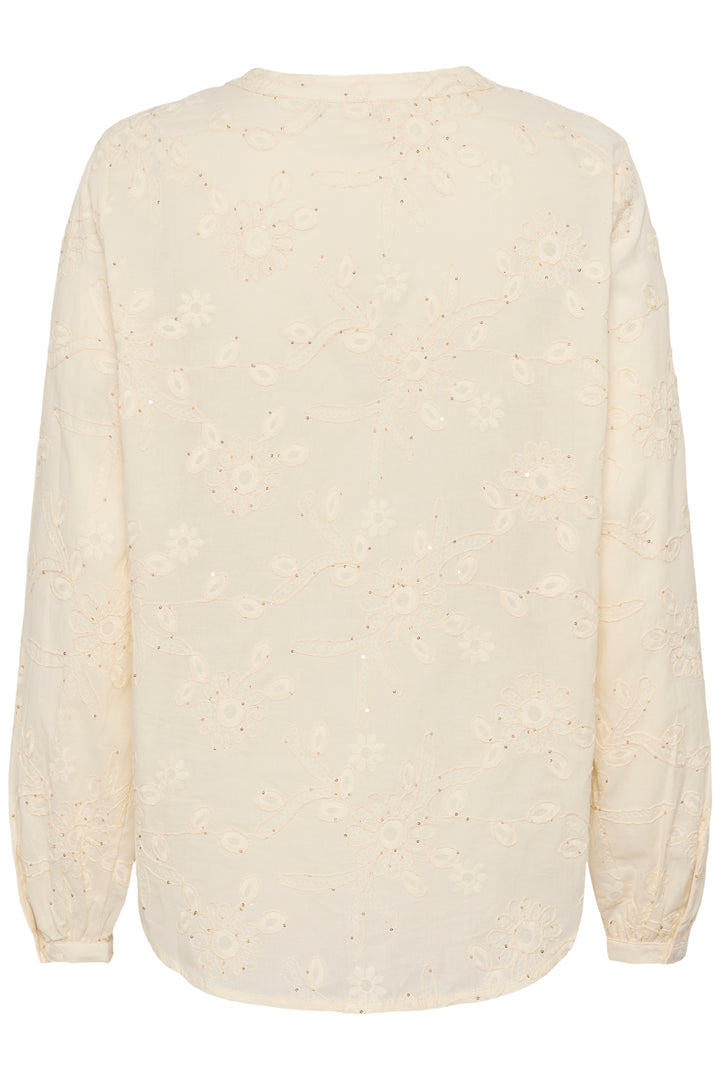 Chemise en coton Milly - Broderies florales et col en V